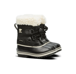 STIVALI DA NEVE IN NYLON IMPERMEABILI YOOT PAC DA BAMBINO BLACK